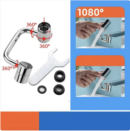 Rotating water faucet extension